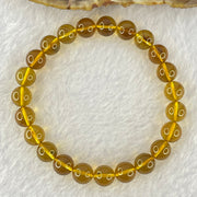 Natural Purple Honey Amber Beads Bracelet 天然紫蜜琥珀手链 5.95g 7.8mm 23 Beads - Huangs Jadeite and Jewelry Pte Ltd