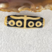 Natural Powerful Tibetan Old Oily Agate Water Lines 8 Eyes Dzi Bead Heavenly Master (Tian Zhu) 水纹八眼天诛 9.97g 37.9 by 13.0mm - Huangs Jadeite and Jewelry Pte Ltd