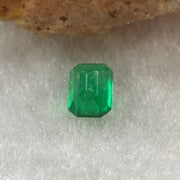 Natural Colombia Vivid Green Emerald (Beryl) Cut-Cornered Rectangular Step cut 0.41ct 4.8 by 3.7 by 3.0mm - Huangs Jadeite and Jewelry Pte Ltd