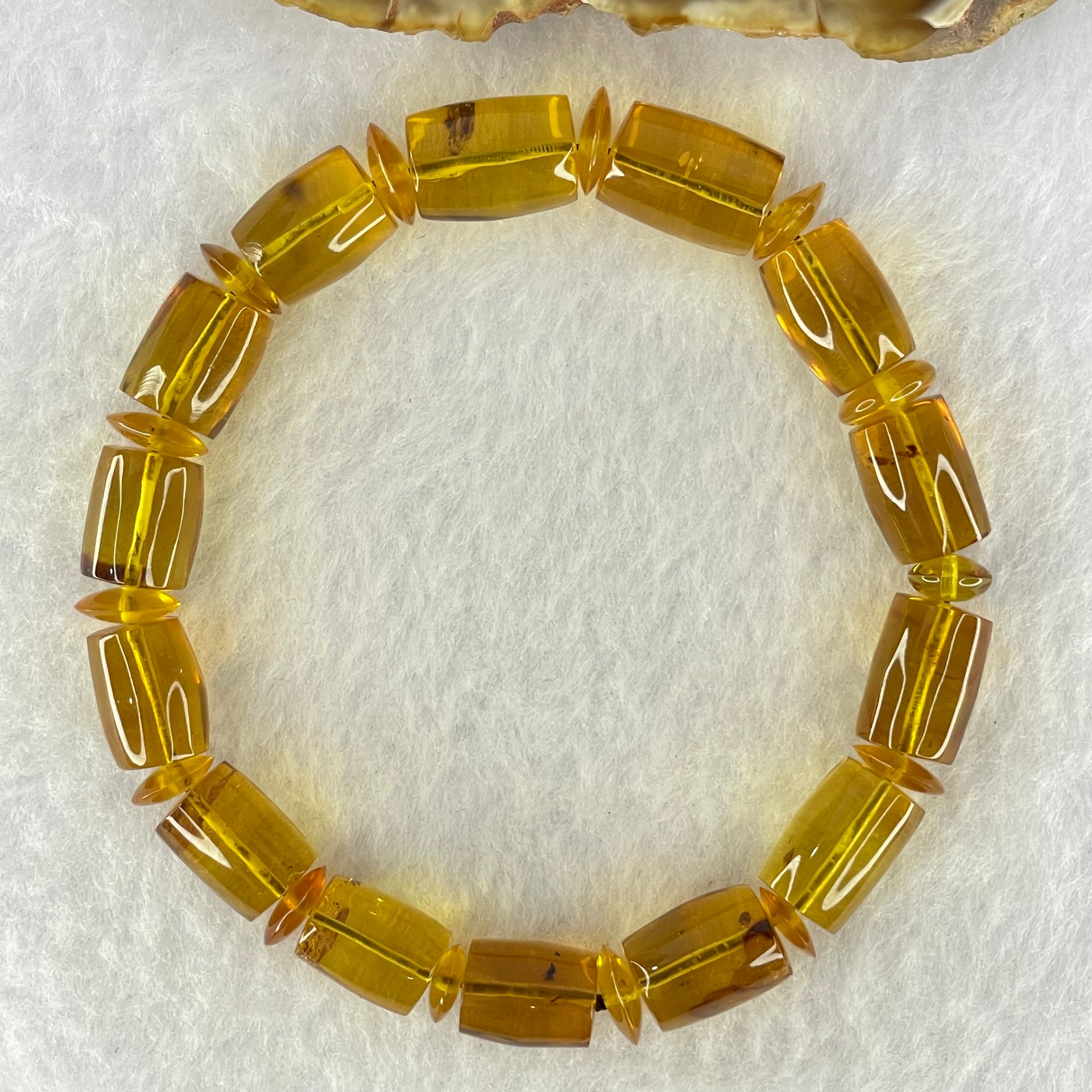 Natural Yellow Amber Lulu Tong Bracelet 13.43g 19cm 13.0 by 10.3mm 14 Lulu Tong - Huangs Jadeite and Jewelry Pte Ltd