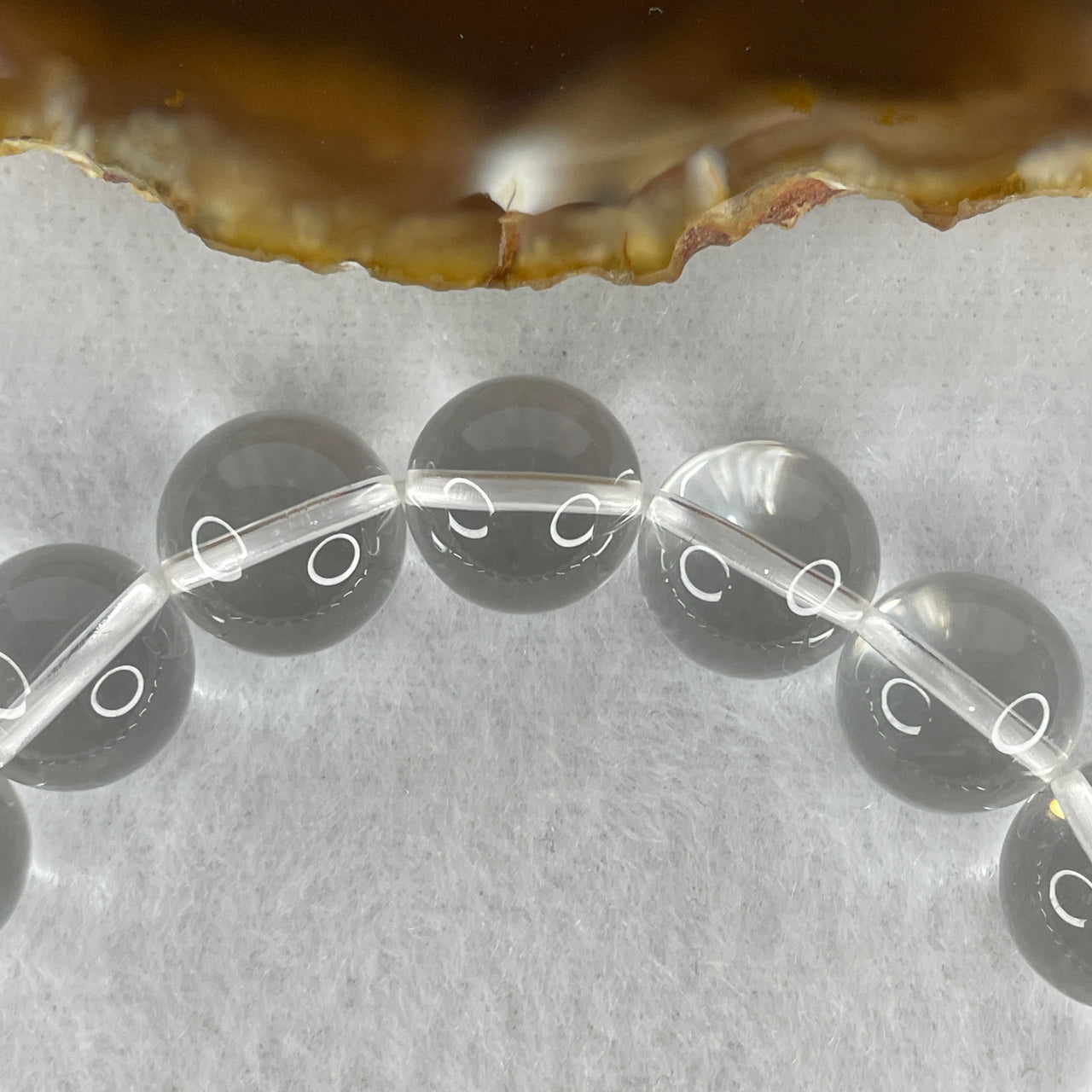 Natural Clear Quartz Beads Bracelet | 100% Untreated Master Healer Gemstone Stretch Bracelet (41.98g | 12.1mm Beads | 18 Beads | 17cm)