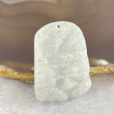 Type A White Lavender Jadeite Shan Shui 12.04g 27.3mm by 40.1mm by 5.5mm - Huangs Jadeite and Jewelry Pte Ltd