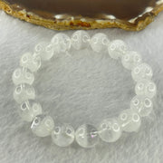 Natural White Phantom Quartz Beads Bracelet 39.95g 18cm 11.9mm 18 Beads - Huangs Jadeite and Jewelry Pte Ltd