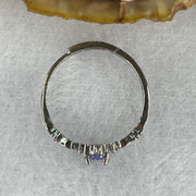 Natural Blue Tanzanite Ring in S925 Sliver 1.05g 4.0 by 2.5mm (Adjustable Size) - Huangs Jadeite and Jewelry Pte Ltd