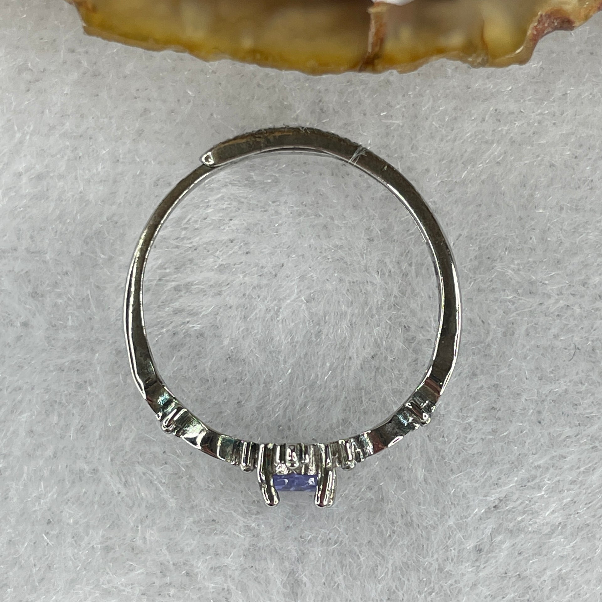 Natural Blue Tanzanite Ring in S925 Sliver 1.05g 4.0 by 2.5mm (Adjustable Size) - Huangs Jadeite and Jewelry Pte Ltd