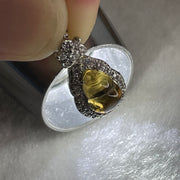 Natural Yellow Citrine Hulu Pendant on S925 Sliver 3.58g 7.8 by 6.0 by 4. - Huangs Jadeite and Jewelry Pte Ltd