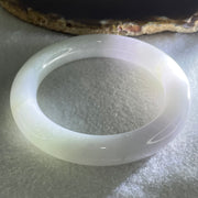 Type A Light Lavender and Light Green Jadeite Bangle 77.39g Inner Diameter 57.7mm 11.6 by 12.1mm (Internal Lines) - Huangs Jadeite and Jewelry Pte Ltd