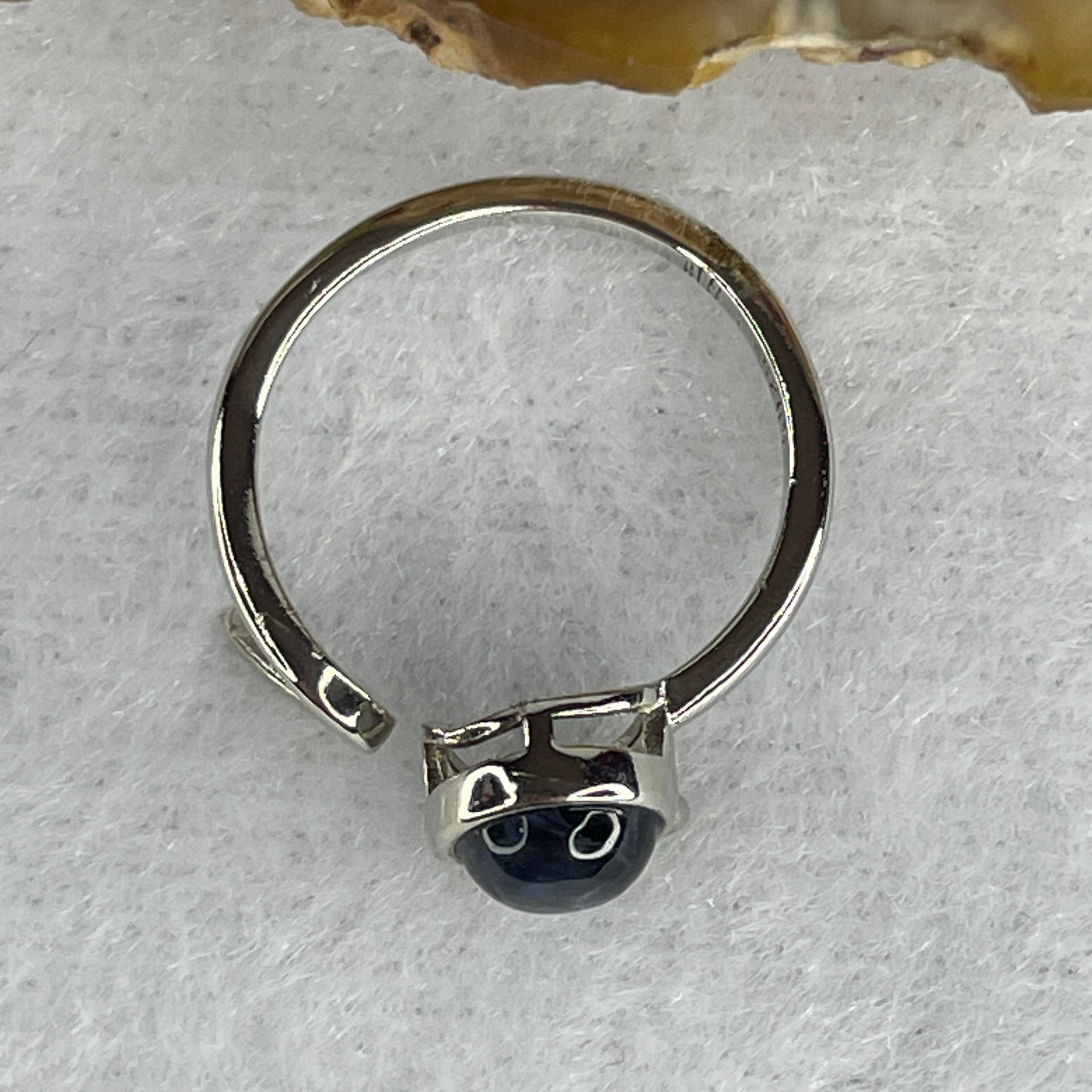 Very Good Grade Natural Blue Pietersite in S925 Sliver 1.59g 6.2 by 3.2mm US 4.5 HK 9.5 - Huangs Jadeite and Jewelry Pte Ltd