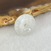 Type A Icy White Jadeite Ping An Kou Donut Charm Pendant 1.62g 12.7 by 4.8mm - Huangs Jadeite and Jewelry Pte Ltd