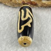 Natural Powerful Tibetan Old Oily Agate Ancient Thousand Hand Guan Yin Dzi Bead Heavenly Master (Tian Zhu) 千手观音天珠 10.20g 38.6 by 13.0mm - Huangs Jadeite and Jewelry Pte Ltd