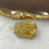 Good Grade Natural Golden Shun Fa Rutilated Quartz Pixiu Charm for Bracelet 天然金顺发水晶貔貅 8.63g 22.3 by 16.5 by 13.3mm - Huangs Jadeite and Jewelry Pte Ltd