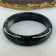 Type A Wuji Greyish Black Jadeite Bangle 70.00g Internal Diameter 60.7mm 16.1 by 8.1mm (Close to Perfect) - Huangs Jadeite and Jewelry Pte Ltd