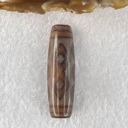 Natural Powerful Tibetan Old Oily Agate 6 Eye with 4 Eye Vajra Dzi Bead Heavenly Master (Tian Zhu) 六眼加四眼金刚杵天诛 8.10g 39.1 by 11.3mm - Huangs Jadeite and Jewelry Pte Ltd