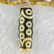 Natural Powerful Tibetan Old Oily Agate 21 Eyes Dzi Bead Heavenly Master (Tian Zhu) 二一眼天诛 10.06g 38.6 by 12.9mm - Huangs Jadeite and Jewelry Pte Ltd