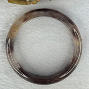 Transparent Quartzite Jade Dark Purple with Purple and Yellow Patches Bangle 天山玉手镯 Internal Diameter 54.8mm 40.68g 12.4 by 7.8mm - Huangs Jadeite and Jewelry Pte Ltd