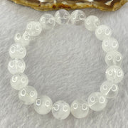Natural White Phantom Quartz Beads Bracelet 31.98g 17cm 10.8mm 19 Beads - Huangs Jadeite and Jewelry Pte Ltd