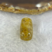 Good Grade Natural Golden Rutilated Quartz Crystal Lulu Tong Barrel 天然金顺发晶水晶露露通桶 
3.19g 17.0 by 10.2mm - Huangs Jadeite and Jewelry Pte Ltd