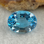 Natural Sky Blue Topaz Oval Shape 9.48ct 14.3 by 11.2 by 7.5mm - Huangs Jadeite and Jewelry Pte Ltd