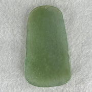 Type A Semi Icy Light Green Jadeite Shan Shui Gui Ren Benefactor and Flower Pendant 34.95g 58.8 by 33.9 by 8.8mm - Huangs Jadeite and Jewelry Pte Ltd