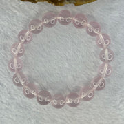 Natural Rose Quartz Beads Bracelet 天然玫瑰石英珠手链 34.47g 17cm 11.4mm 18 Beads - Huangs Jadeite and Jewelry Pte Ltd