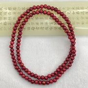 Red Wood Beads Necklace 17.72g 7.9mm 112 Beads - Huangs Jadeite and Jewelry Pte Ltd