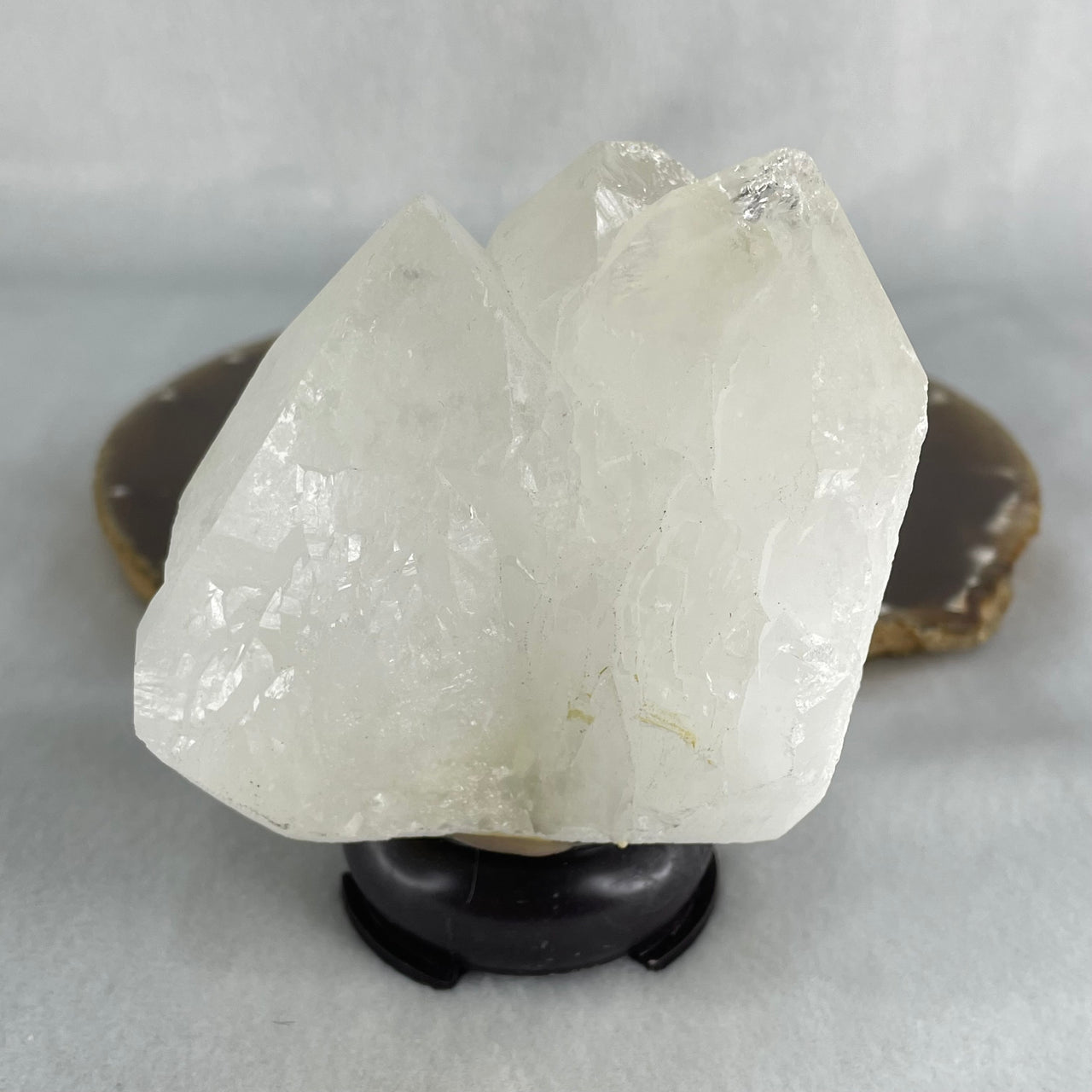 Natural Milky White Quartz Display 460.99g 83.3 by 70.1 by 94.2mm - Huangs Jadeite and Jewelry Pte Ltd