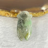 Type A Green Wuji Grey Yellow Jadeite Cicada 3.68g 14.2 by 27.3 by 6.3mm - Huangs Jadeite and Jewelry Pte Ltd