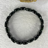 Natural Dark Green Goldstone Bracelet 天然绿砂石手链 24.60g 15.5cm 13.6 by 9.5 by 5.2mm 18 Beads - Huangs Jadeite and Jewelry Pte Ltd