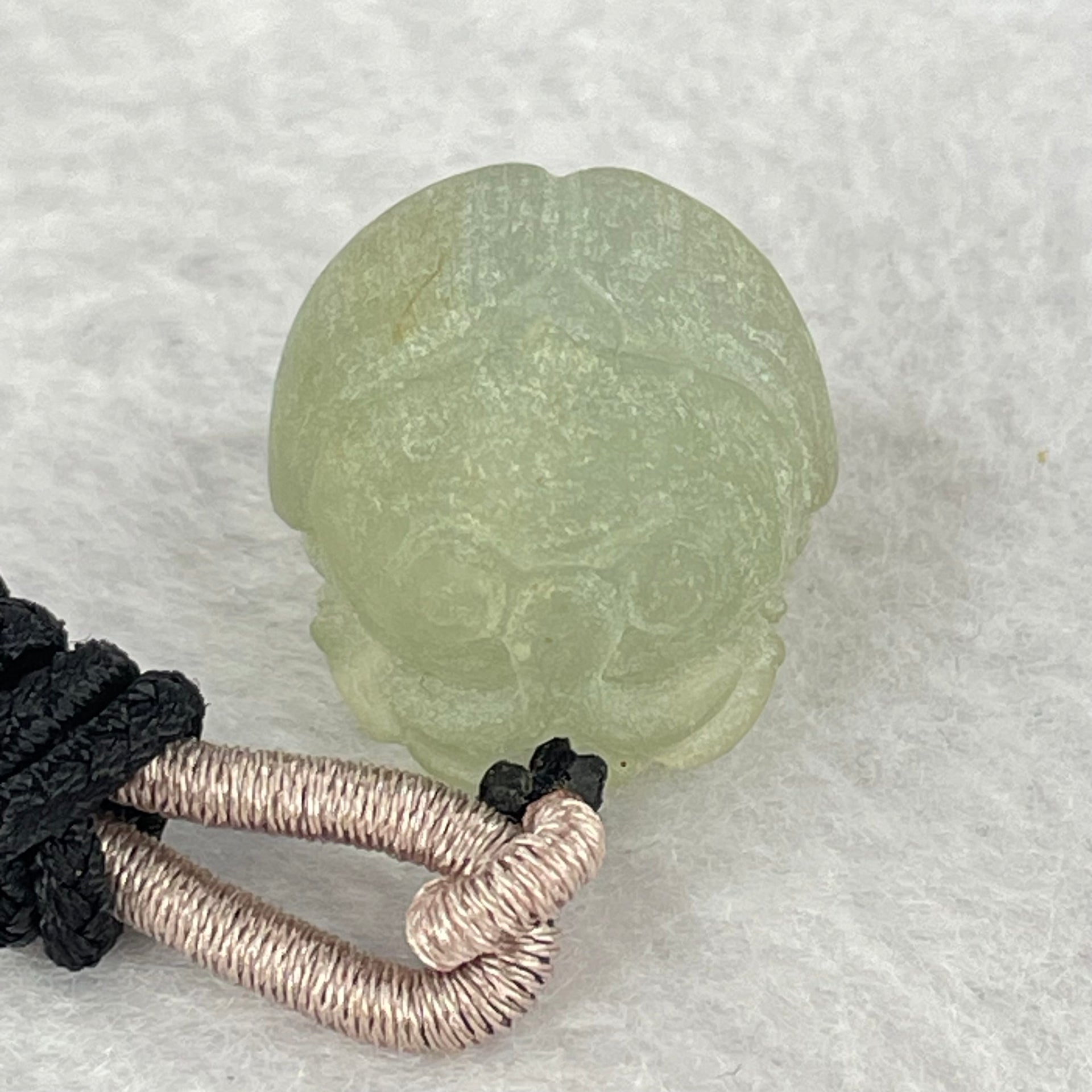 Type A Light Green Jadeite Lady Bug with Coin Pendent 13.02g 21.6 by 19.2 by 14.7mm - Huangs Jadeite and Jewelry Pte Ltd