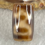 Natural Powerful Tibetan Old Oily Agate Double Cai Shen Dzi Bead Heavenly Master (Tian Zhu) 双财神长天珠 4.89g 19.8 by 11.9mm - Huangs Jadeite and Jewelry Pte Ltd