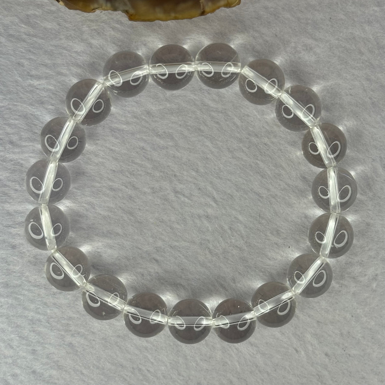 Natural Clear Quartz Bracelet 天然白水晶手链 30.47g 17cm 10.6mm 19 Beads - Huangs Jadeite and Jewelry Pte Ltd