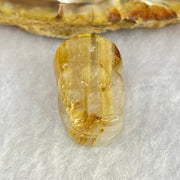 Natural Golden Rutilated Quartz Pixiu Charm 4.07g 20.6 by 12.3 by 9.5mm - Huangs Jadeite and Jewelry Pte Ltd