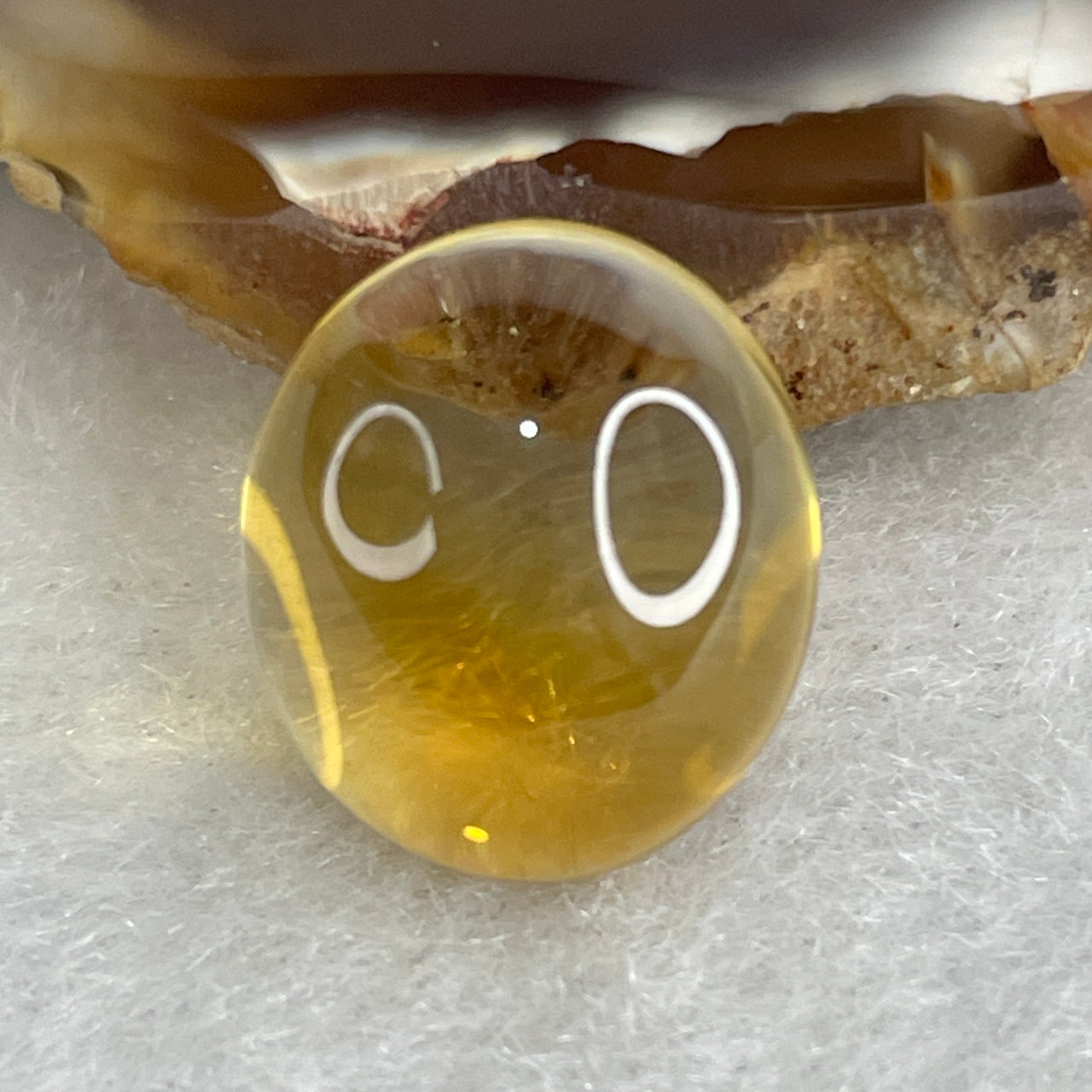 Certified Natural Yellow Citrine Loose Cabochon Stone | 11.57 Carat Investment Grade | Flawless 14.7x12.9x7.6mm Oval "Solar Fire" Premium Custom Jewelry Setting Gemstone