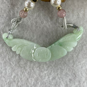 Natural Type A Green Jadeite Butterfly with Coins Pendant | Transformation, Longevity & Double Wealth Talisman (11.90g | 49.8 x 17.8 x 7.0mm) - Huangs Jadeite and Jewelry Pte Ltd