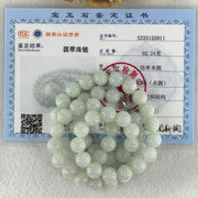 Type A Light Green Jadeite Beads Necklace 92.24g 54cm 9.9mm 56 Beads - Huangs Jadeite and Jewelry Pte Ltd