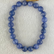 Natural Blue Kyanite Beads Bracelet 25.64g 16cm 8.9mm 22 Beads - Huangs Jadeite and Jewelry Pte Ltd
