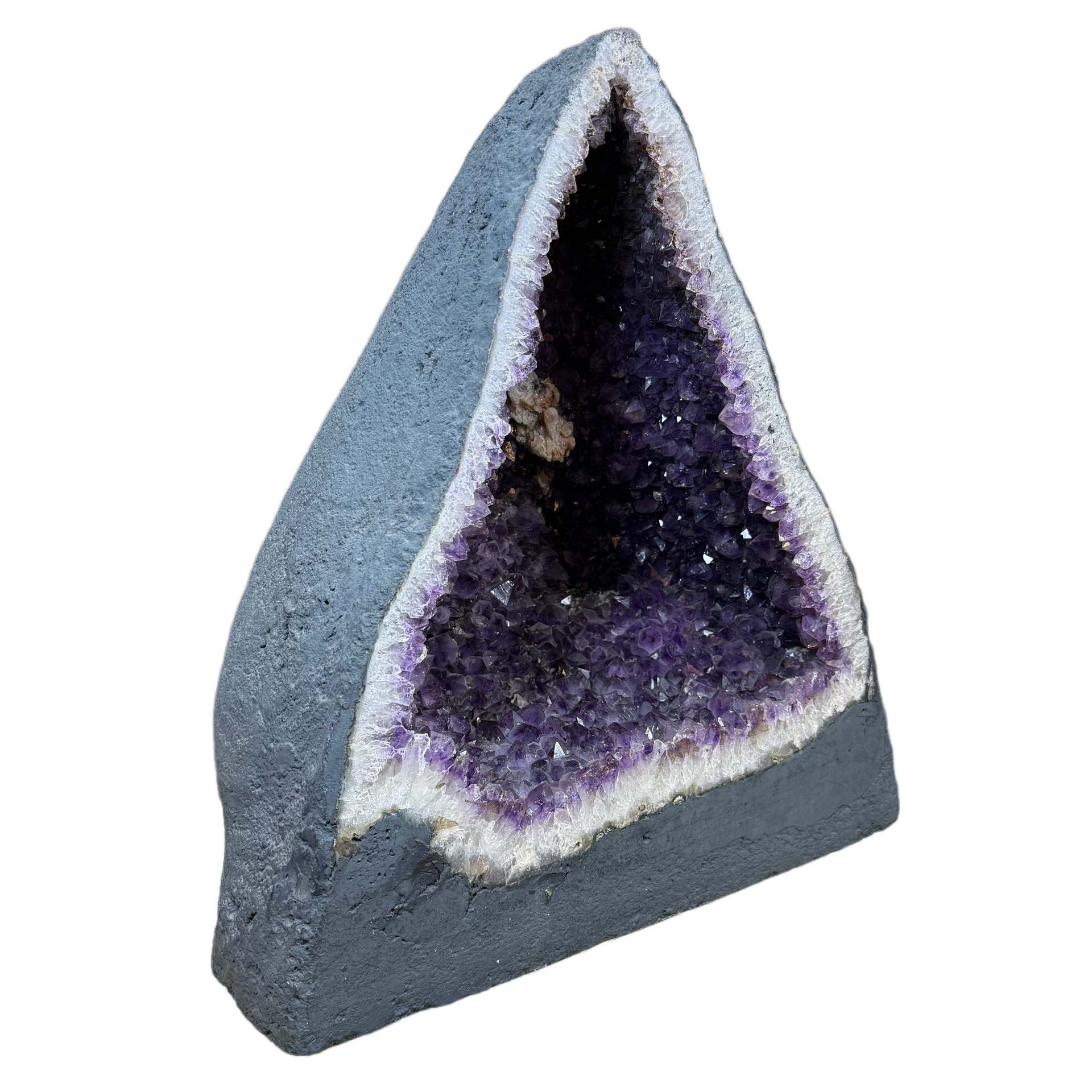 Natural Brazil Triangular Shape Amethyst Cacoxenite Cave 460.0 by 260.0 by 500.0mm - Huangs Jadeite and Jewelry Pte Ltd