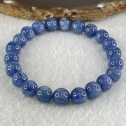Natural Blue Kyanite Beads Bracelet 25.40g 15.5cm 8.9mm 22 Beads - Huangs Jadeite and Jewelry Pte Ltd