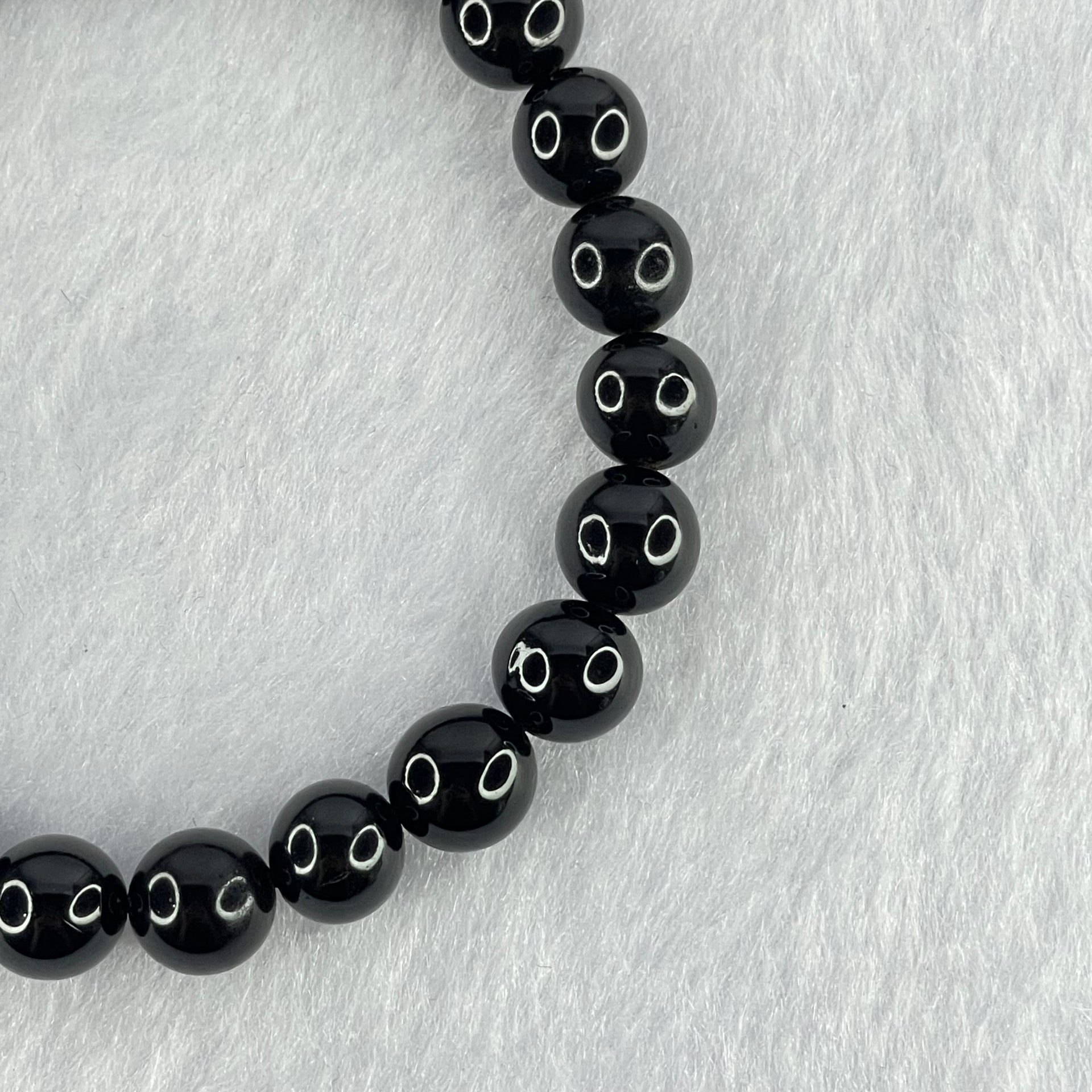 Natural Black Gold King Amber Beads Bracelet 天然黑金翁王琥珀手链 6.93g 15cm 8.5mm 22 Beads - Huangs Jadeite and Jewelry Pte Ltd