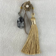 Type A Wuji Black Grey Patches Jadeite Male Pixiu Pendant Charm 8.96g 25.4 by 14.9 by 12.7mm - Huangs Jadeite and Jewelry Pte Ltd