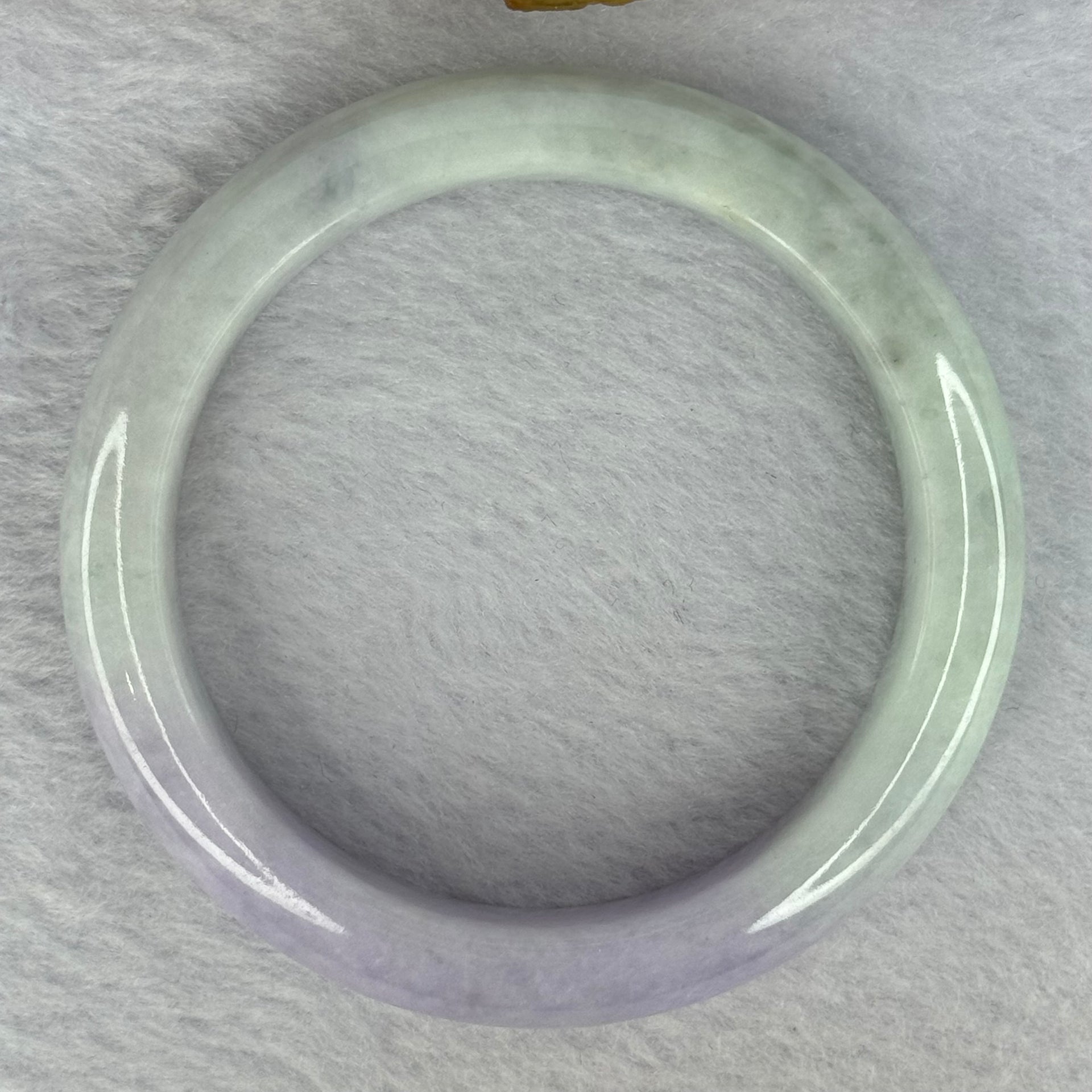 Type A Green with Lavender Jadeite Bangle Internal Diameter 54.7mm 59.02g 12.9 by 8.5mm (Very Slight Internal Line) - Huangs Jadeite and Jewelry Pte Ltd