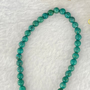 Natural Turquoise Beads S925 Silver Gold Color Necklace 天然绿松石项链 10.48g 40cm 4.5mm 97 Beads - Huangs Jadeite and Jewelry Pte Ltd