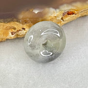 Type A Icy Wuji Grey Jadeite Ping An Kou Donut Charm Pendant 2.04g 13.0 by 5.9mm - Huangs Jadeite and Jewelry Pte Ltd