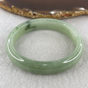 Certified Natural Type A Jelly Green Jadeite Oval Bangle | (43.99g | 55.1mm Inner Diameter | 12.5mm x 7.0mm | Close to Perfect | Radiance, Steady Wealth "Zheng Cai" Anchor & Feng Shui Prosperity Catalyst) - Huangs Jadeite and Jewelry Pte Ltd