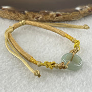 Type A Blueish Green Jadeite Ping An Kou String Bracelet 2.91g 15.2 by 5.7mm - Huangs Jadeite and Jewelry Pte Ltd