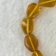 Natural Yellow Amber Fragments Bracelet 11.18g 18cm 15.4 by 10.2 by 8.1mm 15pcs - Huangs Jadeite and Jewelry Pte Ltd