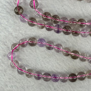 Average Grade Natural Super 7 Crystal Beads Necklace 天然超级七水晶珠项链 33.76g 54cm 6.9mm 85 Beads - Huangs Jadeite and Jewelry Pte Ltd