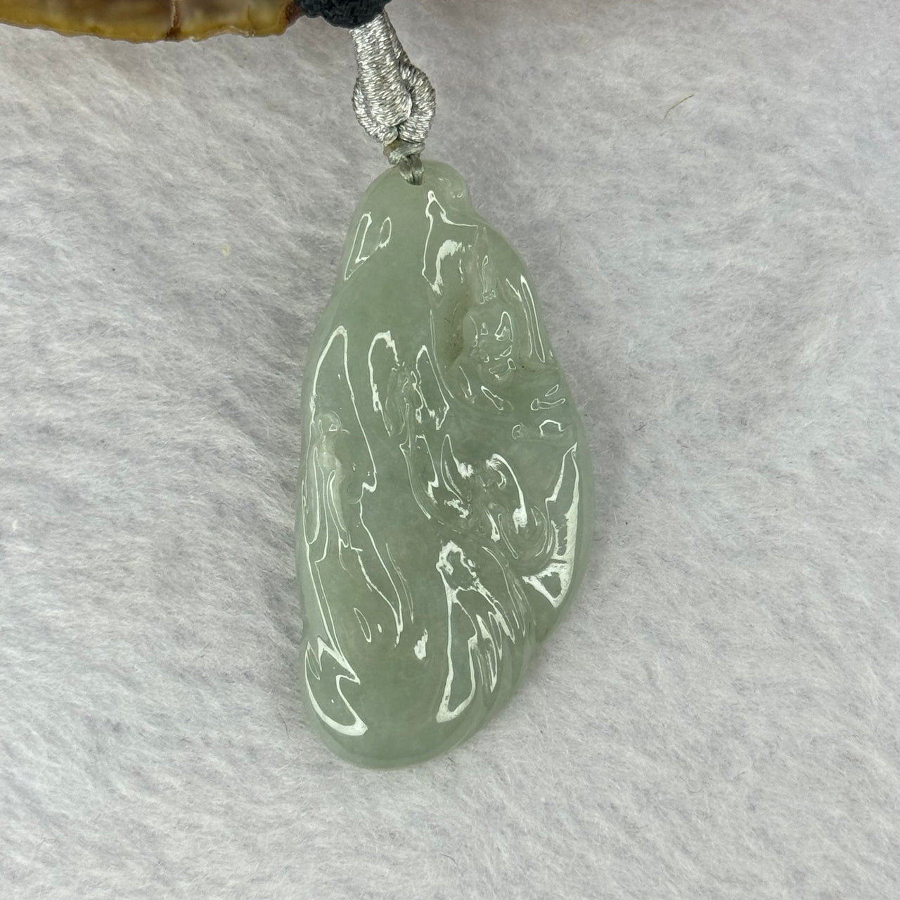 Type A Light Green Jadeite Benefactors Pendent 16.40g 47.8 by 23.6 by 6.1mm - Huangs Jadeite and Jewelry Pte Ltd