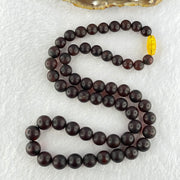 Natural Dark Red Medicine Amber Beads Necklace 天然红药琥珀项链  35.36g 56cm 9.0 - 12.0mm 56 Beads - Huangs Jadeite and Jewelry Pte Ltd