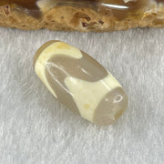 Natural Powerful Tibetan Old Oily Agate Tiger Tooth Daluo Dzi Bead Heavenly Master (Tian Zhu) 虎呀天诛 3.10g 19.9 by 10.3mm - Huangs Jadeite and Jewelry Pte Ltd